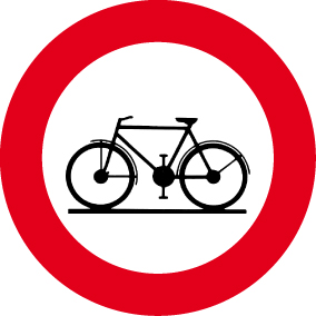 panneau interdit vélo