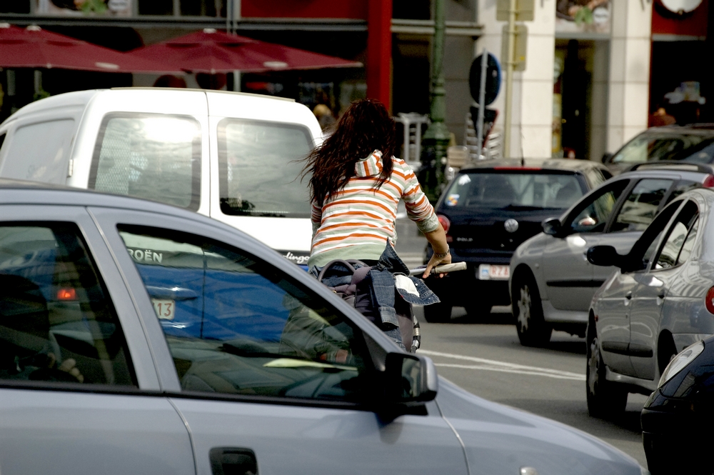 Le rond-point Louise en 2009, dans sa configuration à 3 bandes