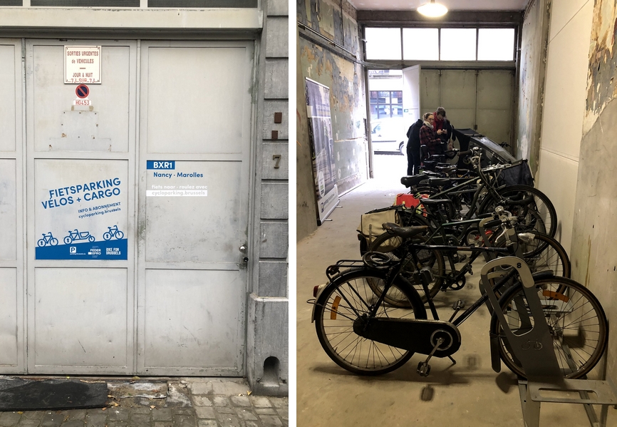 Parking vélo collectif dans les Marolles