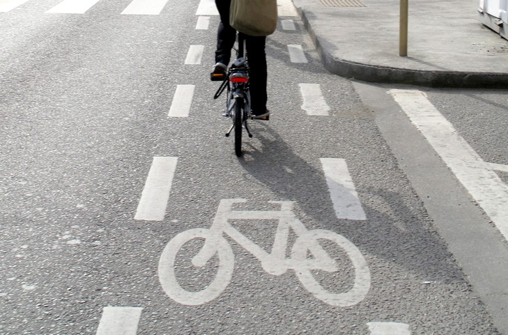 Piste cyclable à Bruxelles