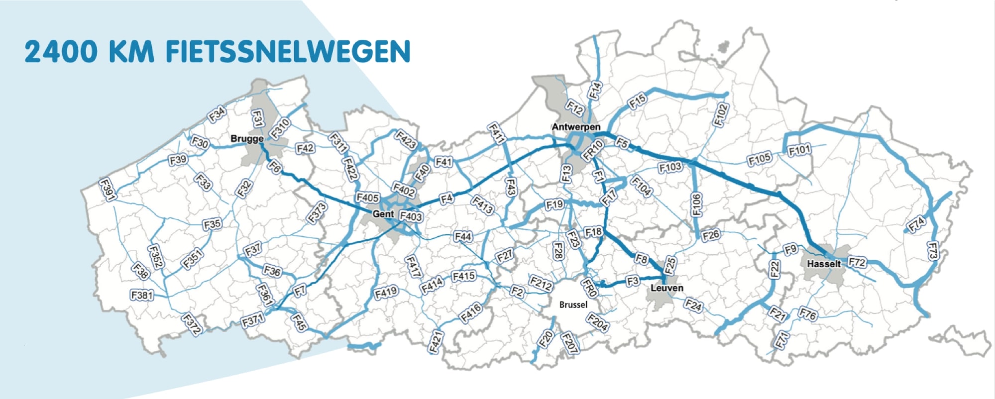 Carte réseau fietssnelweg