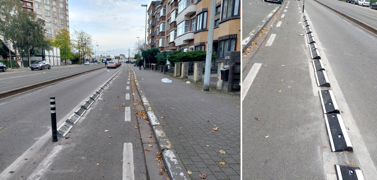 Dispositif de séparation à l'avenue Joseph Baeck à Molenbeek