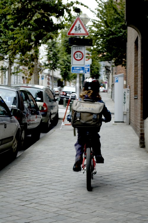 A vélo à l'école