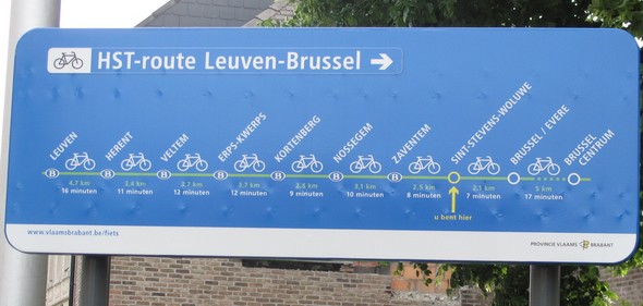Panneau HTS-route Leuven-Brussel