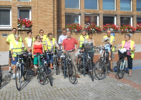 Balade vélo avec les élus à Leuze