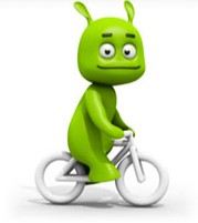 personnage vélo