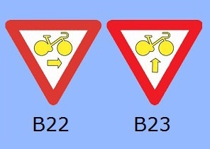 Panneaux B22 et B23