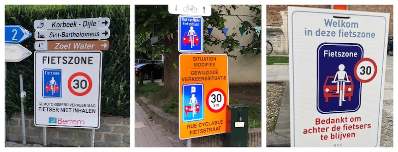 Panneau zone cyclable Rixensart - 1