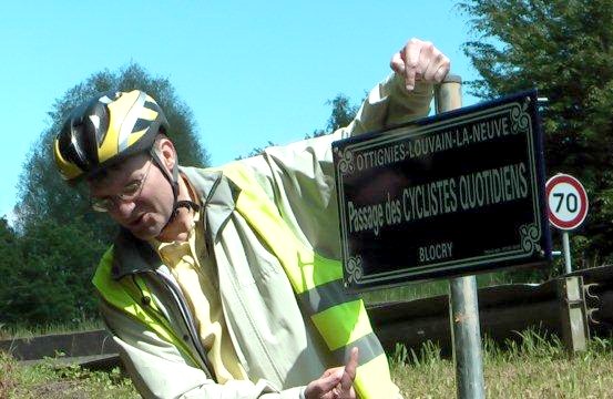 Passage des cyclistes quotidiens à Ottignies