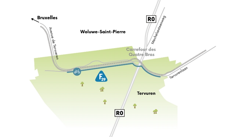 F29 - Cyclostrade - tracé Tervueren Quatre Bras