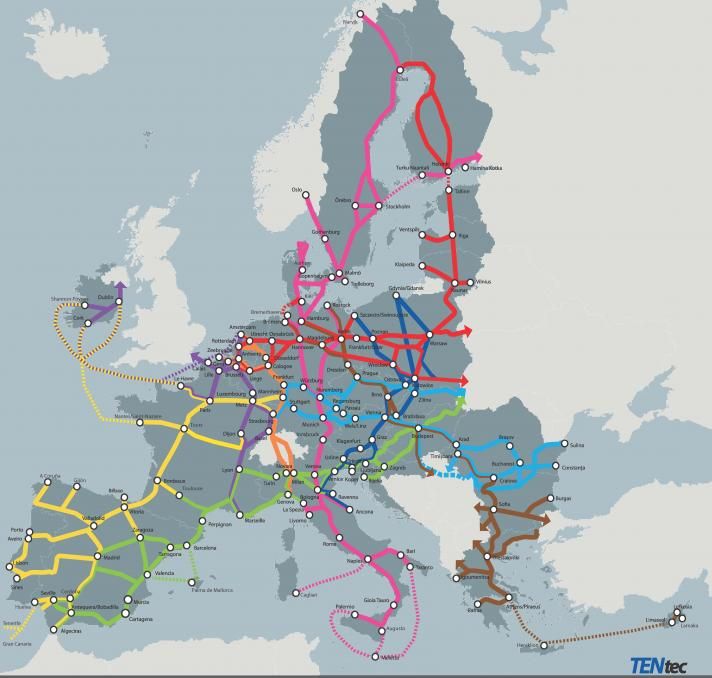 Réseau de transport européen
