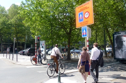 Rue cyclable à Bruxelles