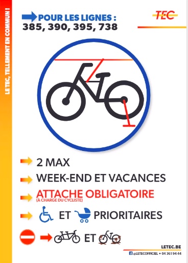 TEC Verviers transport de vélos